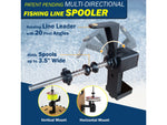 Rush Creek Creations 16-Rods Double Sides Rolling Rack with Line Spooler American Cherry