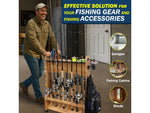Rush Creek Creations 16-Rods Double Sides Rolling Rack with Line Spooler American Cherry