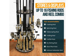 Rush Creek Creations 16 Round Rod Storage Rack with 38mm Steel Post Camouflage Realtree / Black 39-7009