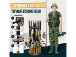 Rush Creek Creations 16 Round Rod Storage Rack with 38mm Steel Post Camouflage Realtree / Black 39-7009