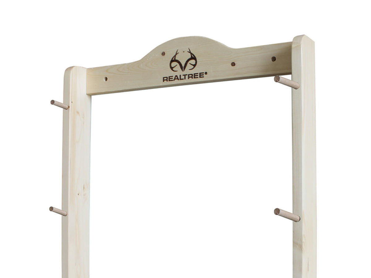 Rush Creek Creations 2-Compound Bow 12-Arrrow Wall Rack Natural Pine Light 39-4003