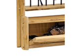 Rush Creek Creations Compound 2 Bow 12 Arrow Wall Rack w/Compartment Natural Pine Skip Peel 37-0039