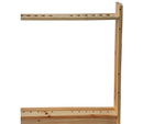 Rush Creek Creations Compound 2 Bow 12 Arrow Wall Rack w/Compartment Natural Pine Skip Peel 37-0039