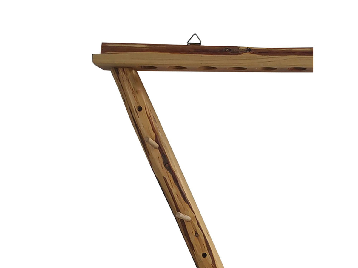 Rush Creek Creations Compound 2 Bow 12 Arrow Wall Storage Rack Natural Pine Skip Peel 37-0038