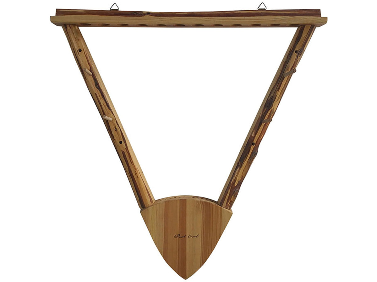 Rush Creek Creations Compound 2 Bow 12 Arrow Wall Storage Rack Natural Pine Skip Peel 37-0038