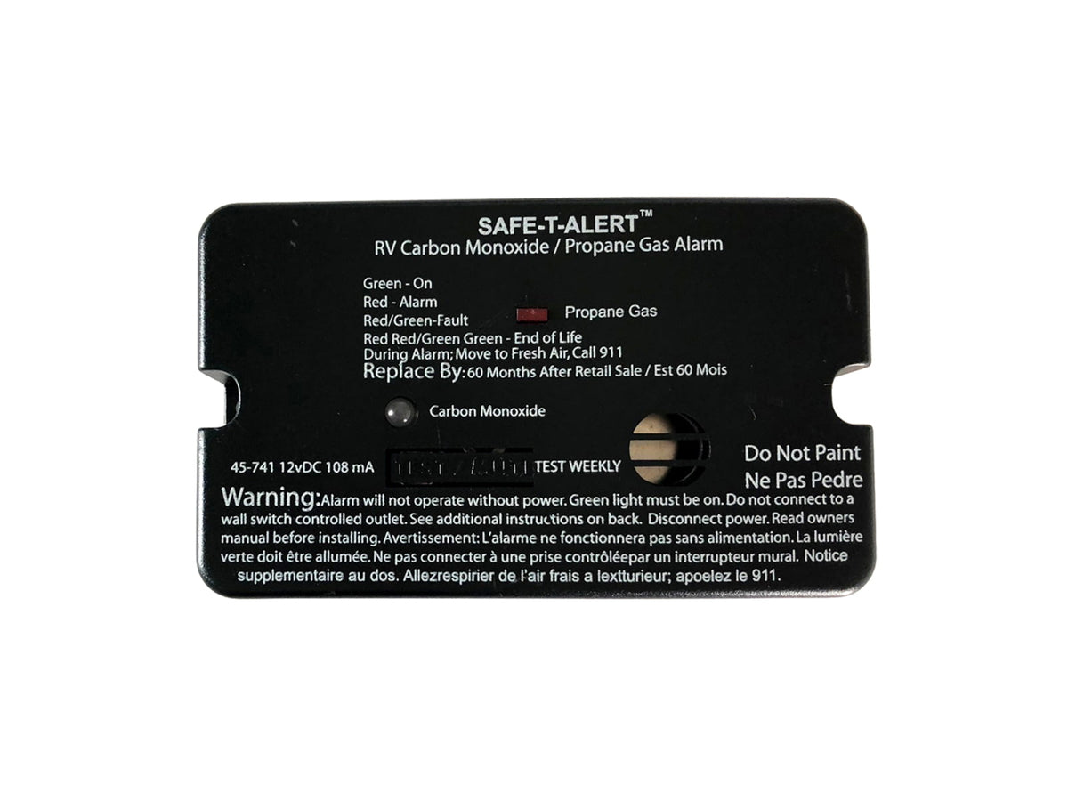 Safe-T-Alert 45-Series Combo Carbon Monoxide Propane Alarm Surface Mount - Black 45-741-BL