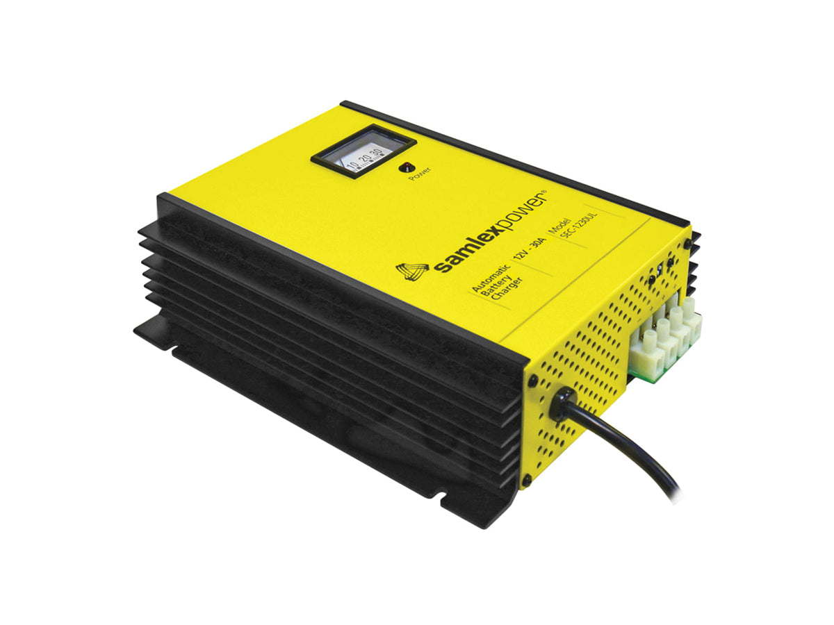 Samlex America 30A Battery Charger - 12V - 3-Bank - 3-Stage w/Dip Switch & Lugs One Size SEC-1230UL