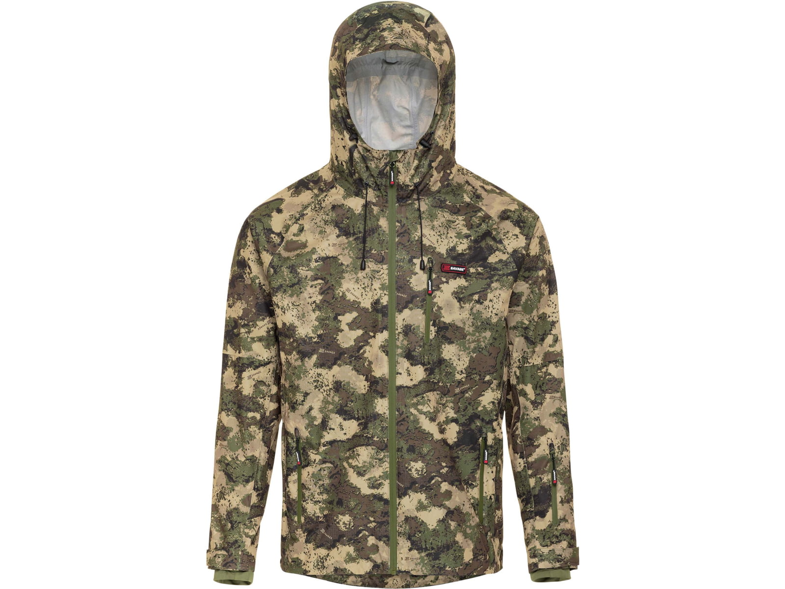 Savage Arms Long Sleeve Rain Jacket - Men's Green Camo Medium
