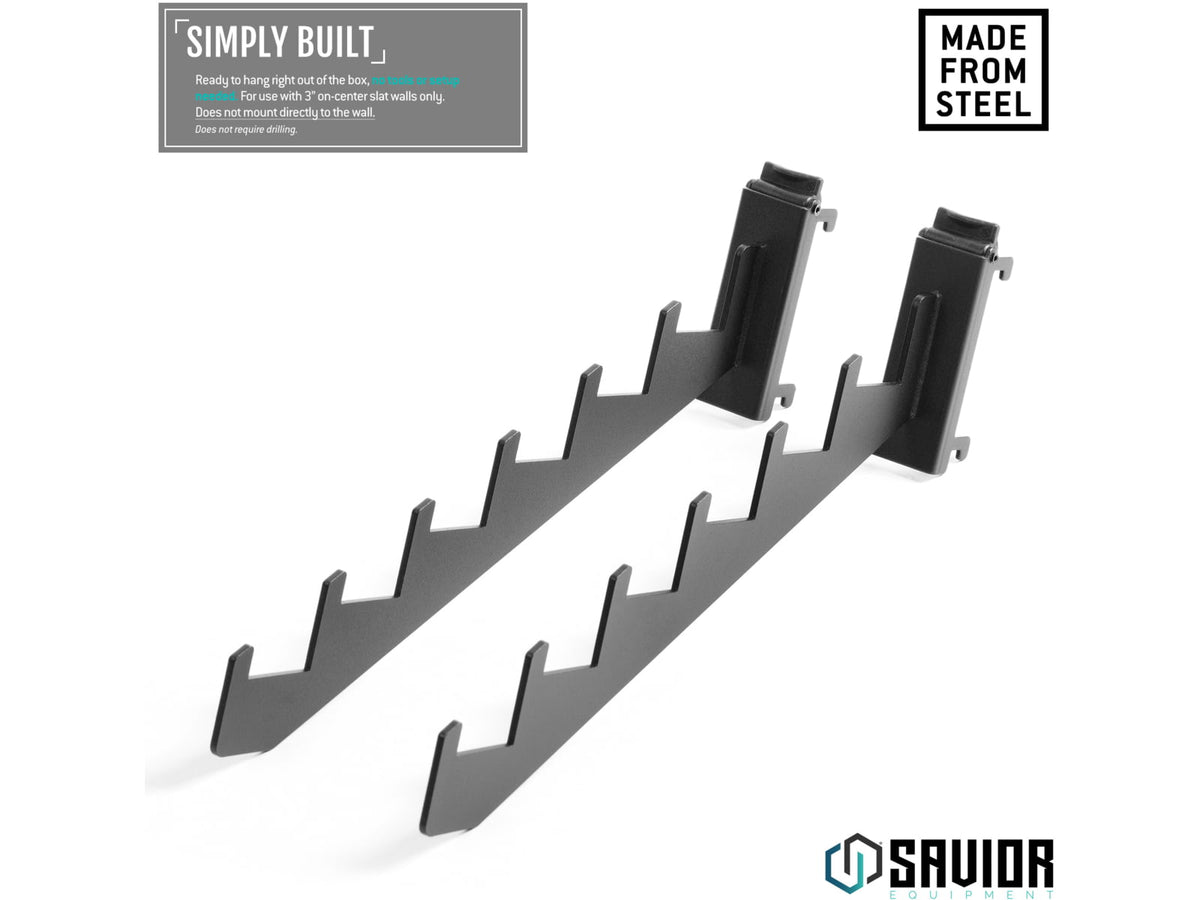 Savior Equipment WRS Attachments - Clothes Rack and Slant Arm 2 Pack Obsidian Black WRS-ACC-OBLCLT-2P-BK