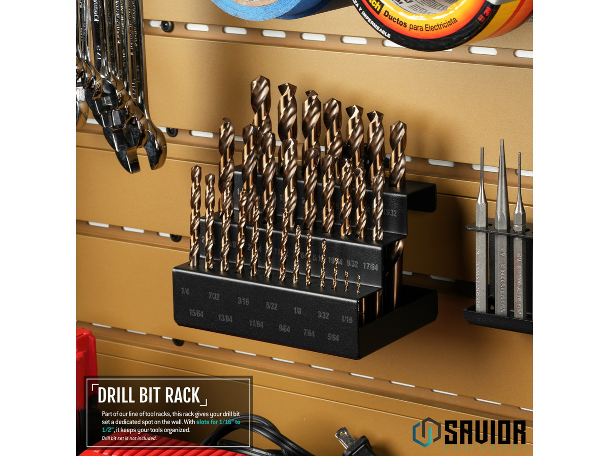 Savior Equipment WRS Attachments - Drill Bit Rack Obsidian Black WRS-ACC-DRLBIT-BK