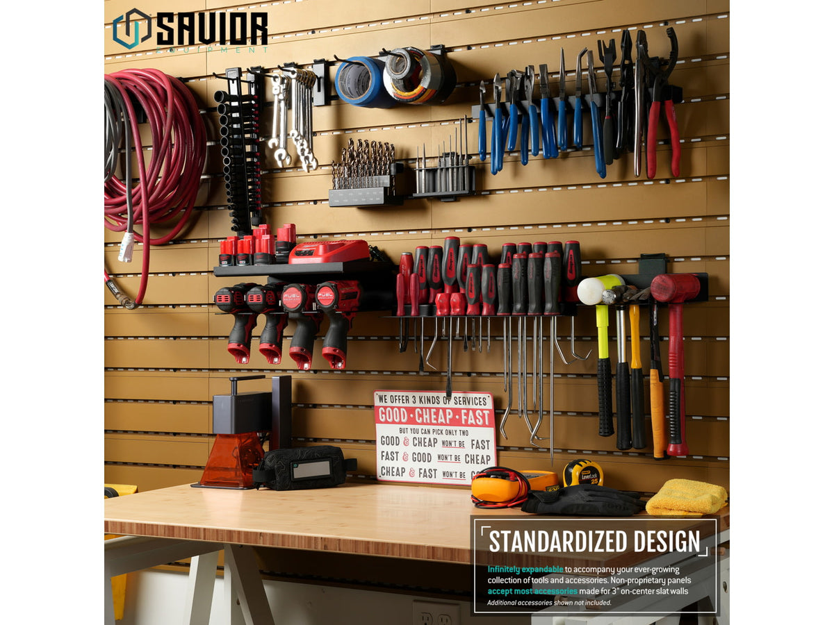 Savior Equipment WRS Attachments - Drill Bit Rack Obsidian Black WRS-ACC-DRLBIT-BK