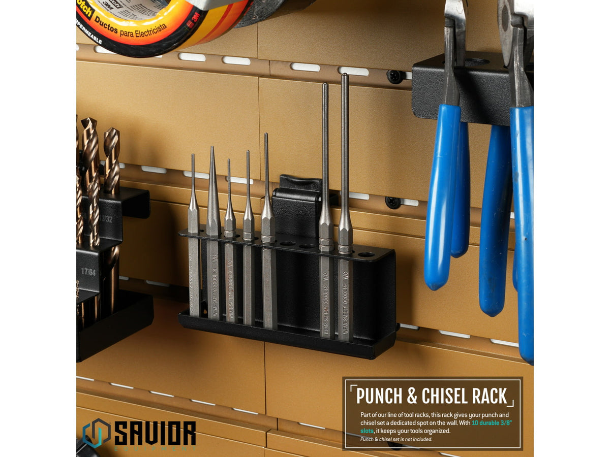 Savior Equipment WRS Attachments - Punch & Chisel Rack Obsidian Black WRS-ACC-CHISEL-BK