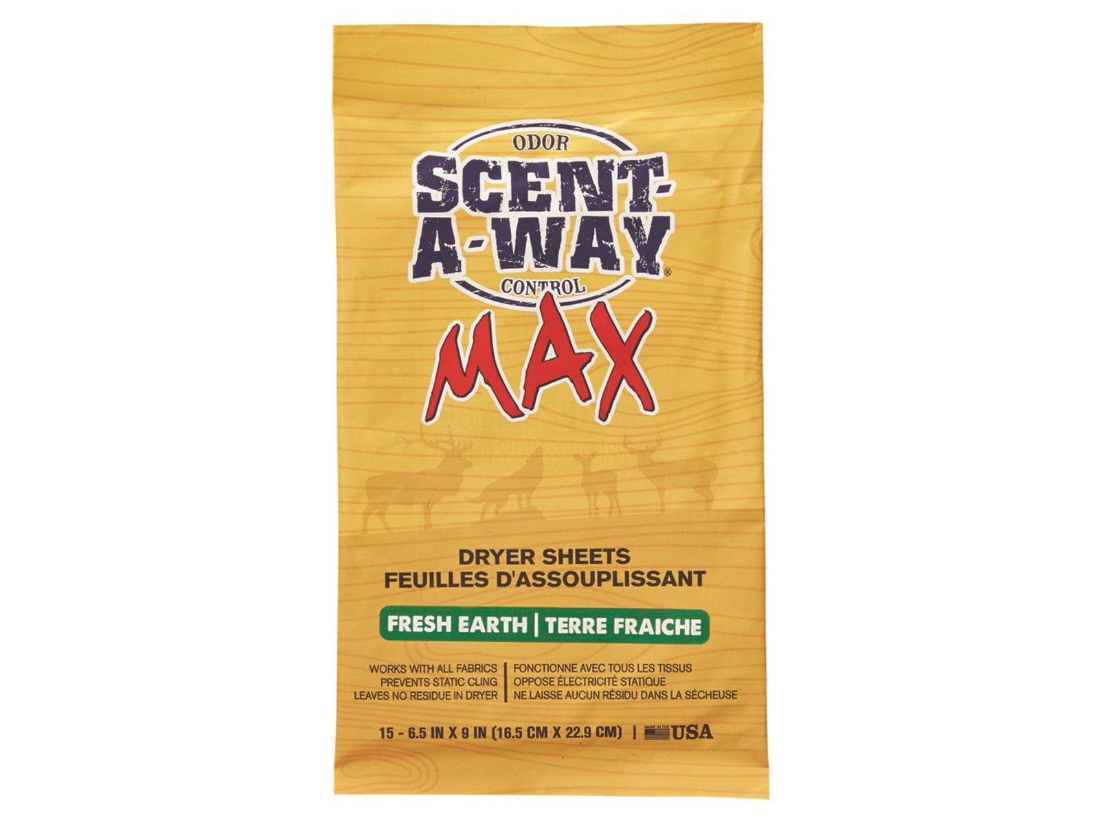 Hunters Specialties Scent-A-Way Max Fresh Earth Dryer Sheets 15pk HS-SAW-07708