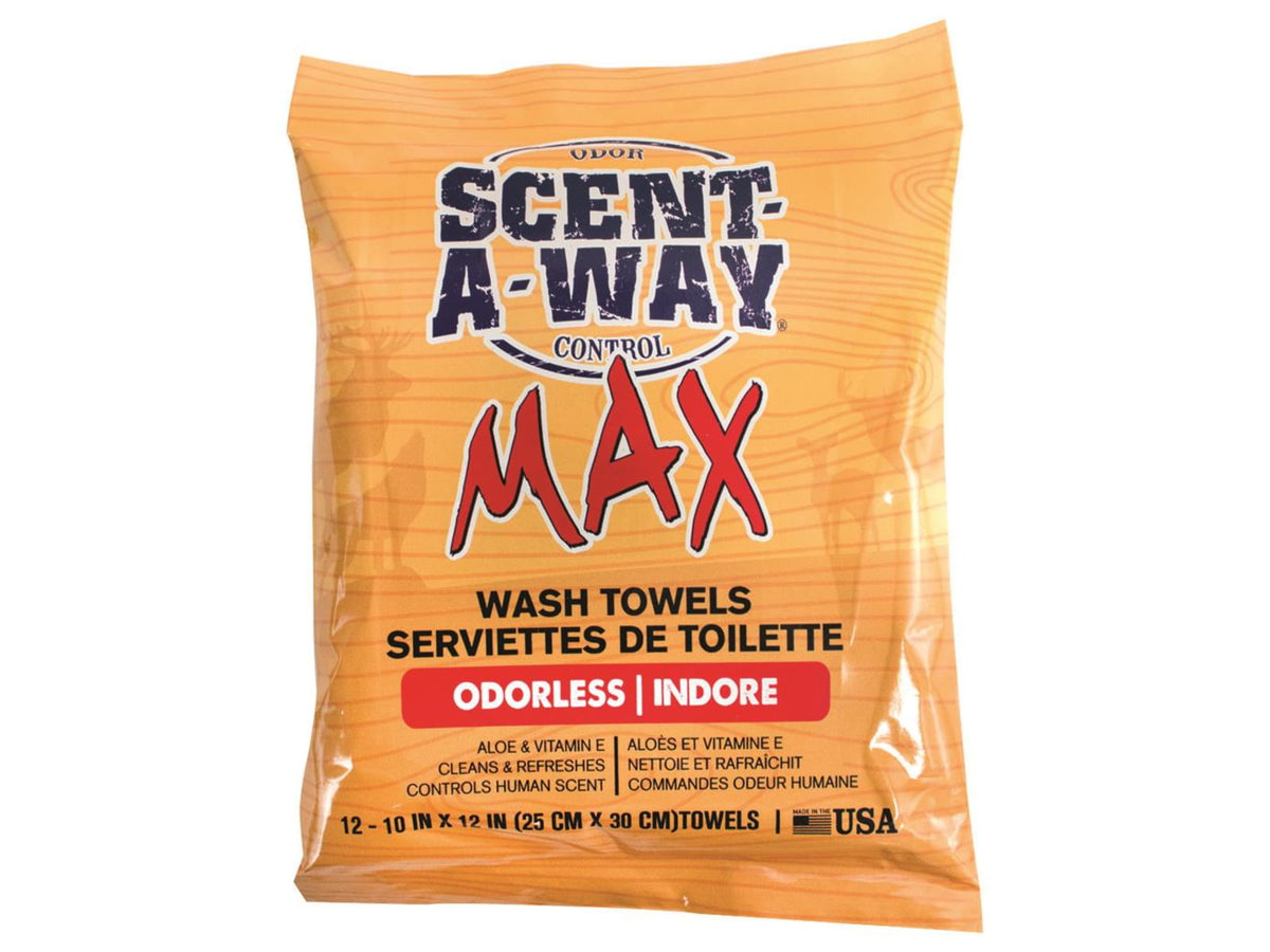 Hunters Specialties Scent-A-Way MAX Wash Towels 12pk HS-SAW-07796