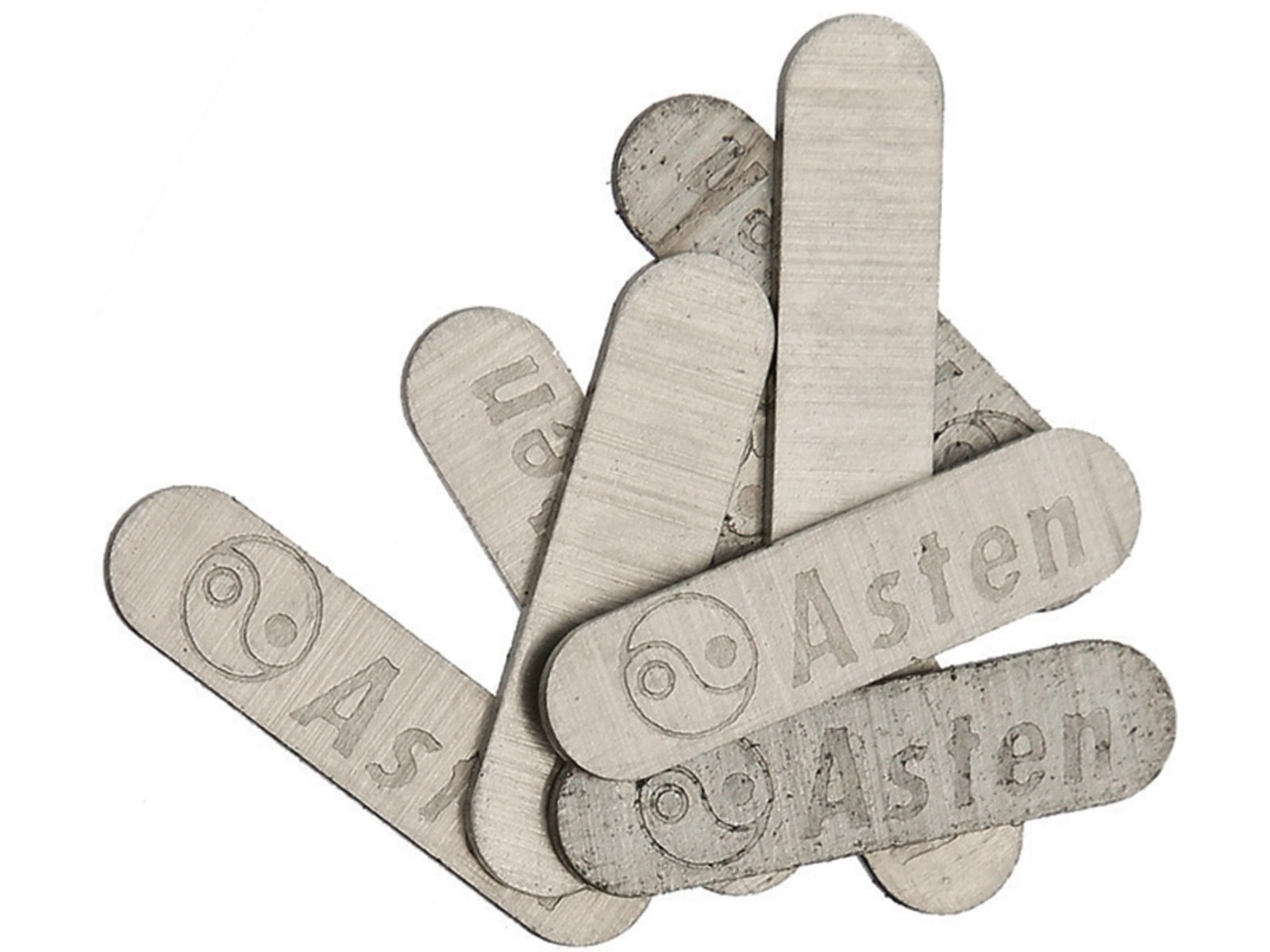 Schrade Asten Shield Oval Design Nickel Silver Finish 3/4in Overall Embossed Asten Package Of 10 S460