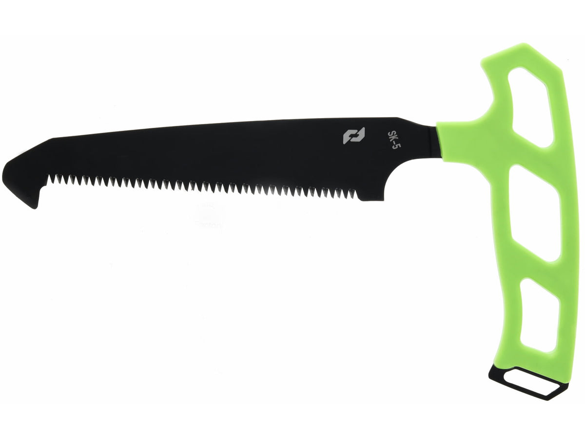 Schrade Isolate Large Bone Saw 5in SK5 Steel Black Oxide Blade Black/Green Handle 1159294
