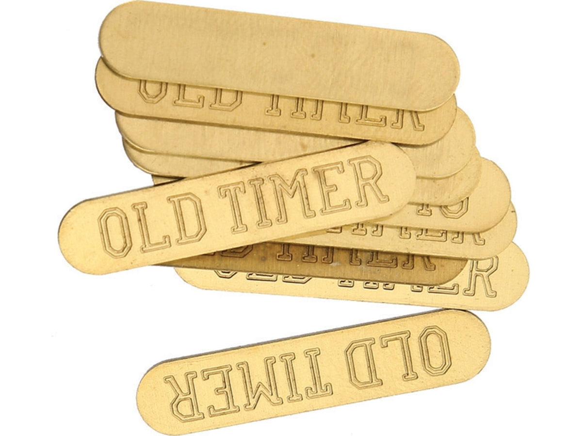 Schrade Large Old Timer Shield Pack Of 10 Brass Construction S413