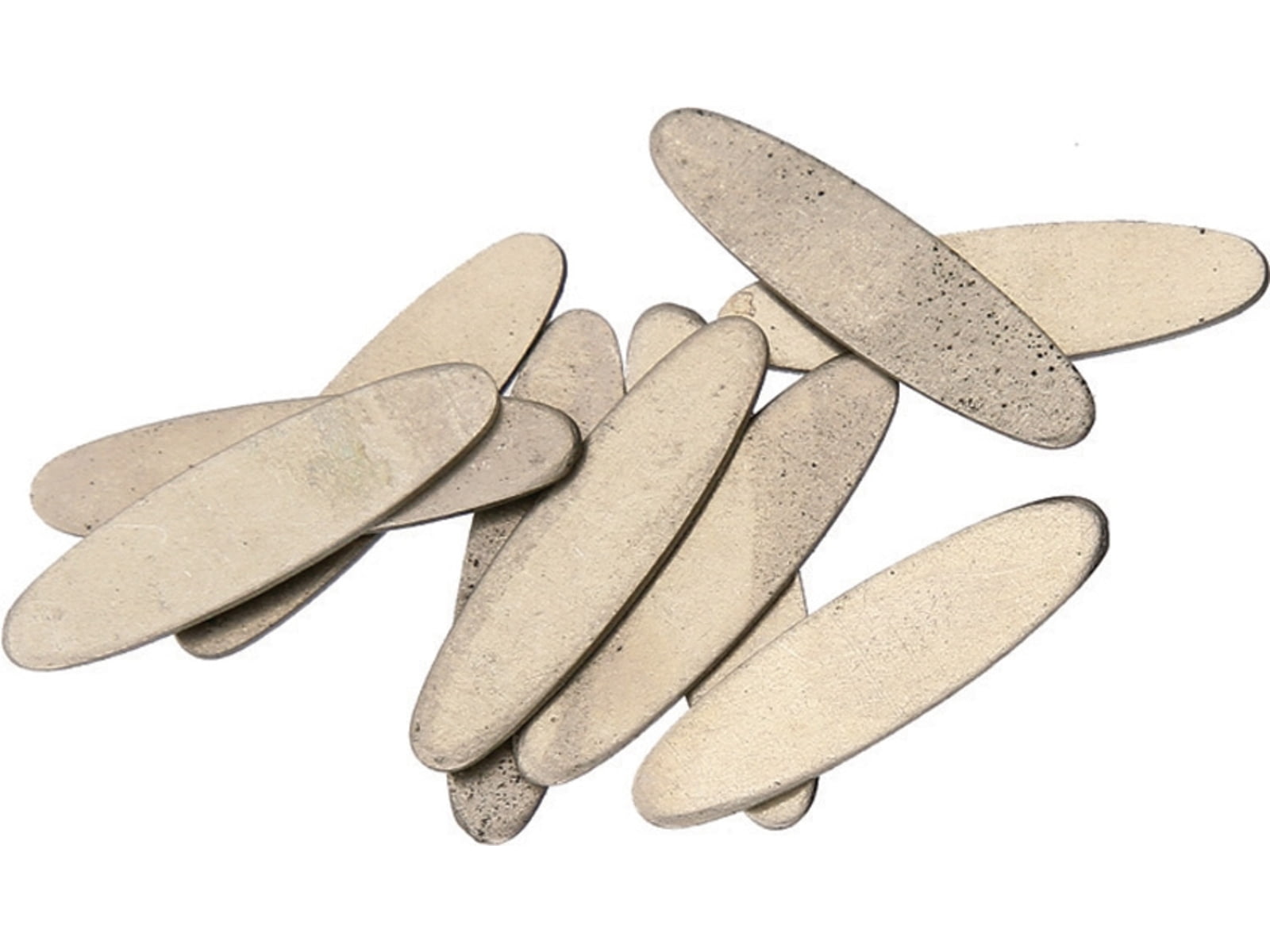 Schrade Oval Shield Measures 3/4in X 3/16in Nickel Silver Finish Package Of 10 S414