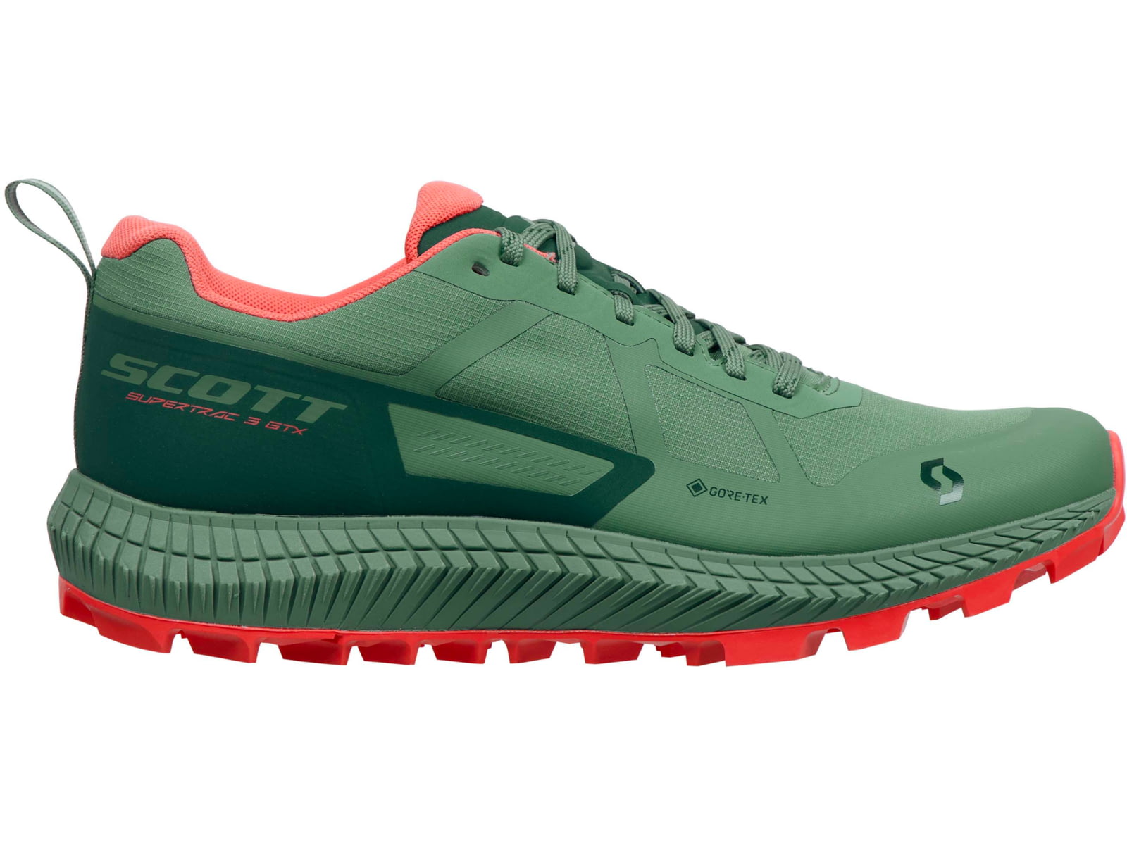 USED SCOTT Supertrac 3 GTX Shoes - Womens Frost Green/Coral Pink