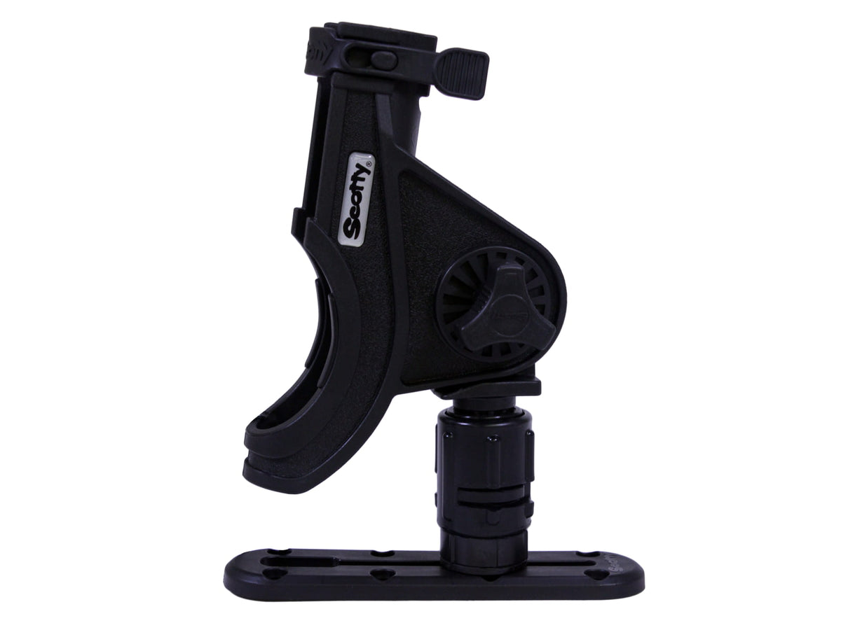 Scotty 282 Baitcaster/Spinning Rod Holder and Track Combo Black 0282-BK