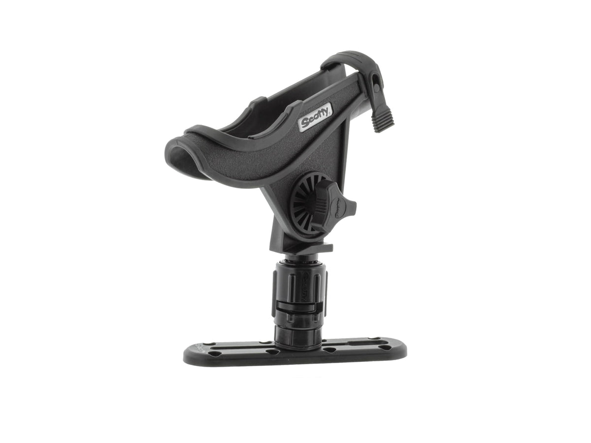 Scotty 282 Baitcaster/Spinning Rod Holder and Track Combo Black 0282-BK