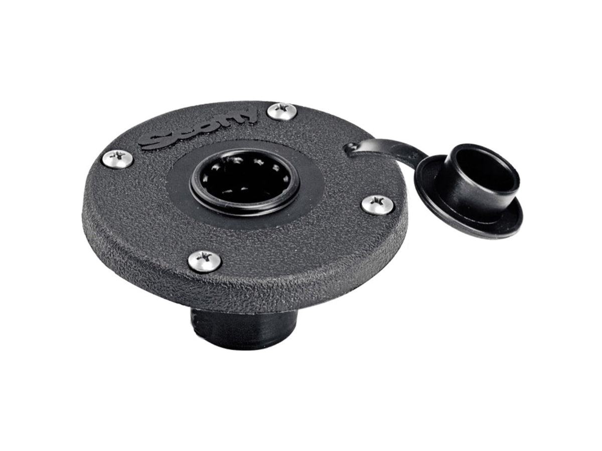 Scotty 344 Round Watertight Flush Mount Black 0344-BK