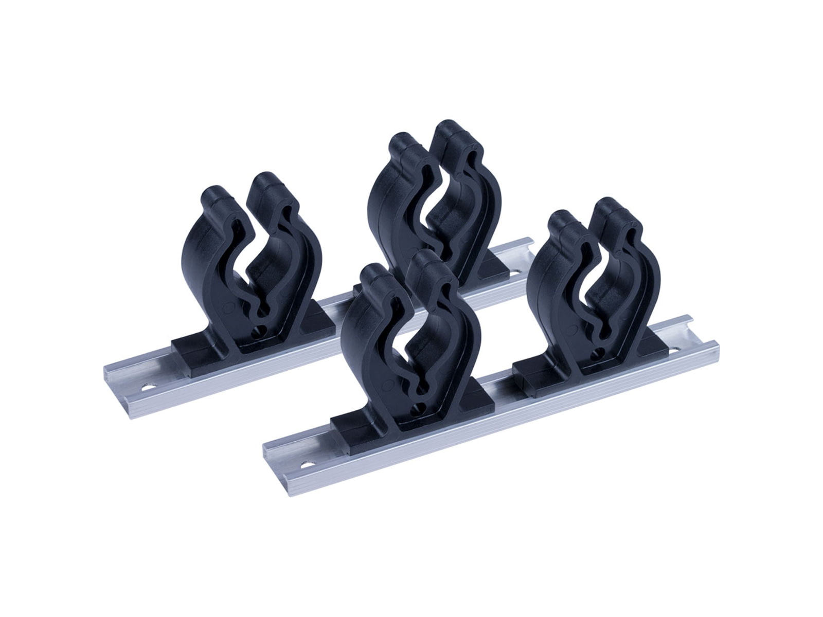 Sea-Dog Track Rod Holder - 7" Tracks - 4 Rod Clips 325044-1