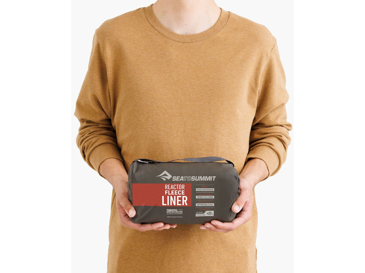 Sea to Summit Reactor Fleece Sleeping Bag Liner w/Drawcord Picante Red Compact