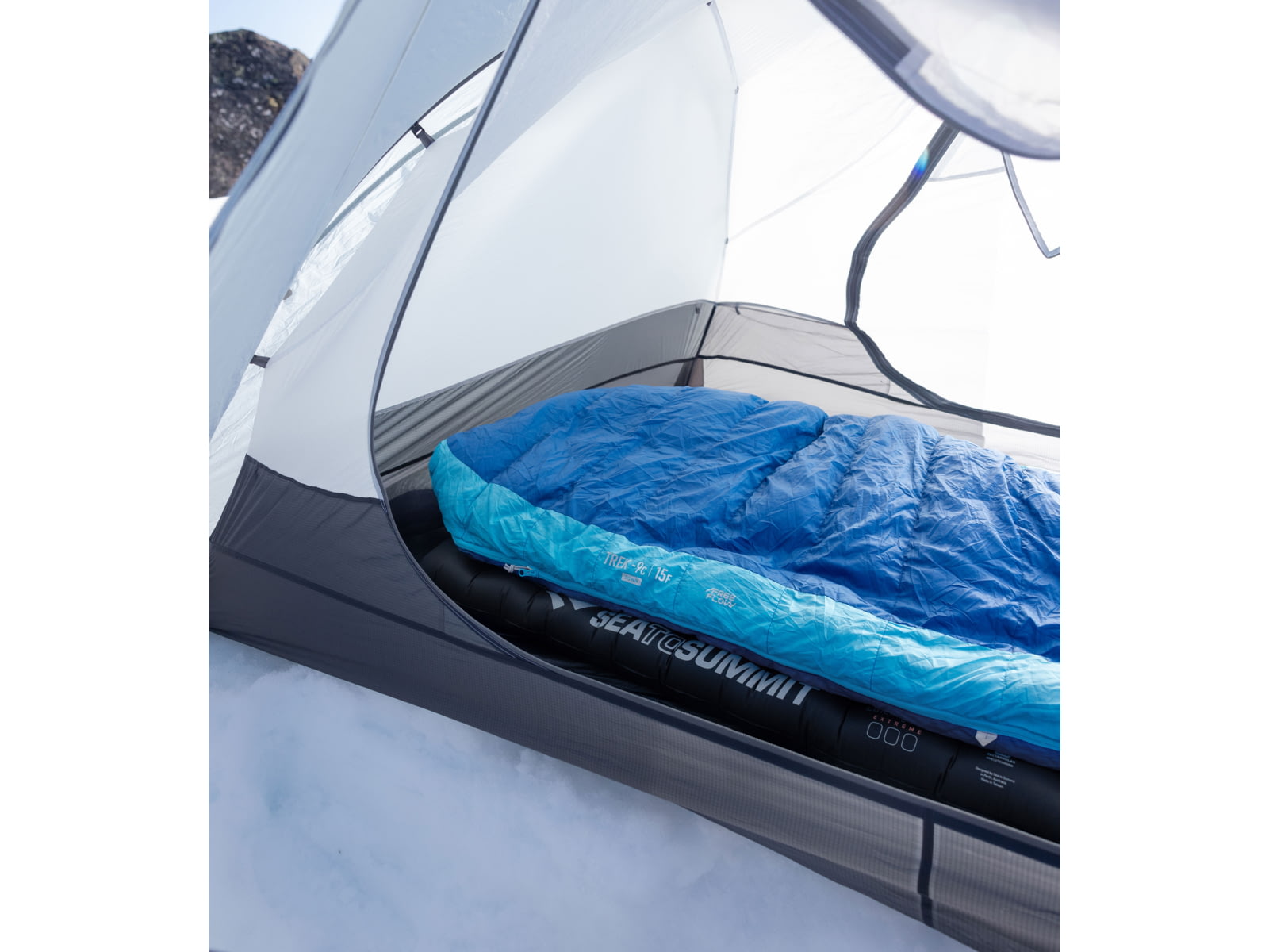 Sea to Summit Trek Down 0F/-18C Sleeping Bag Long Snorkel Blue Long