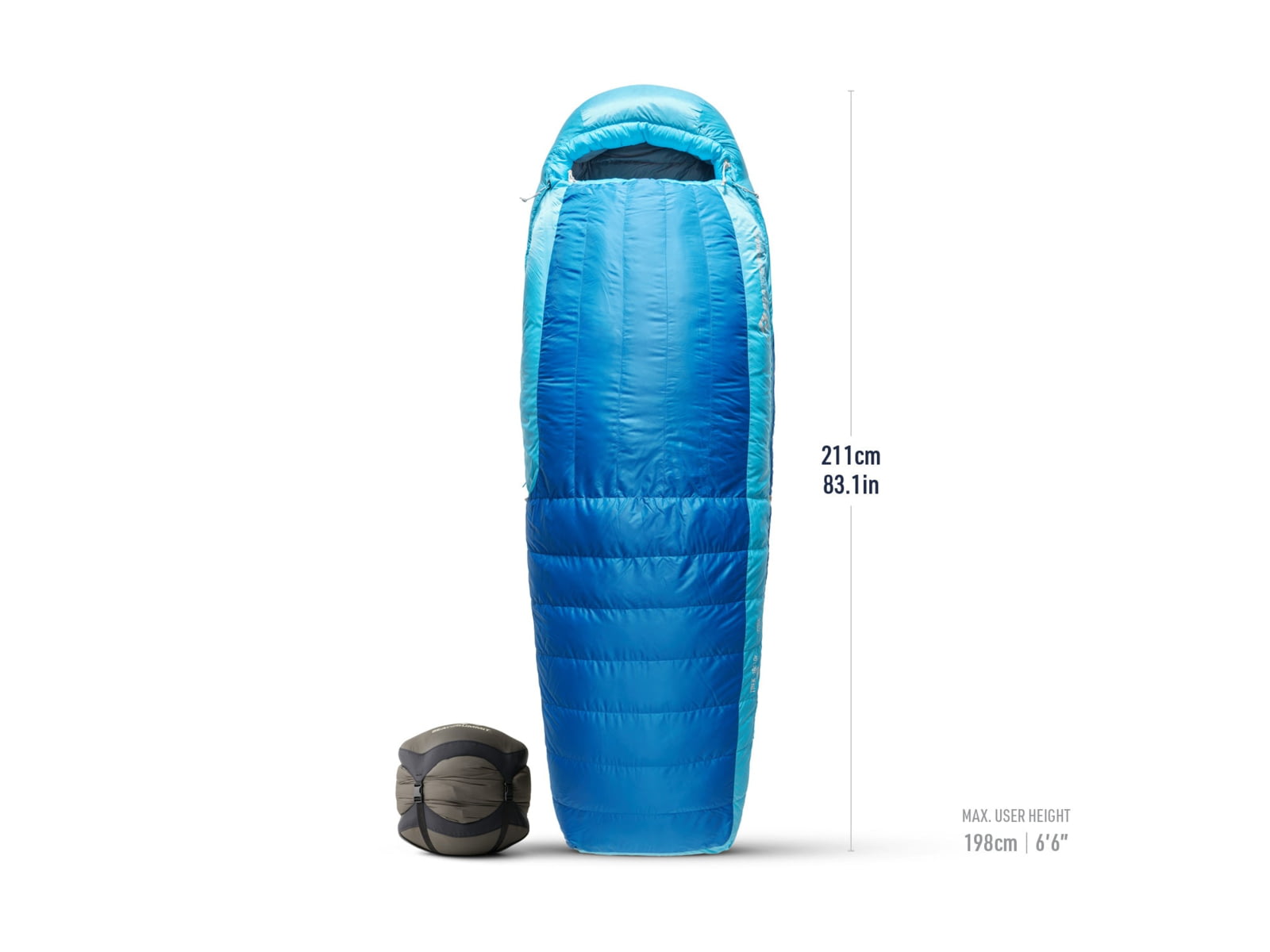 Sea to Summit Trek Down 0F/-18C Sleeping Bag Long Snorkel Blue Long