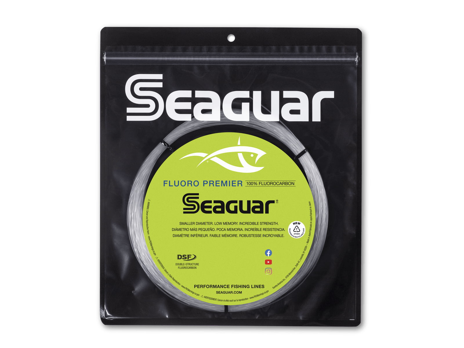 Seaguar Big Game Fluoro Premier Fishing Line 110 yards 200 lbs