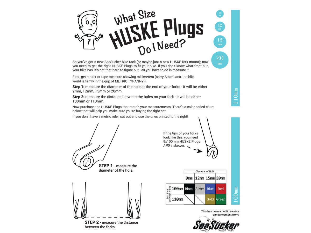 SeaSucker HUSKE Fork Mount Plugs