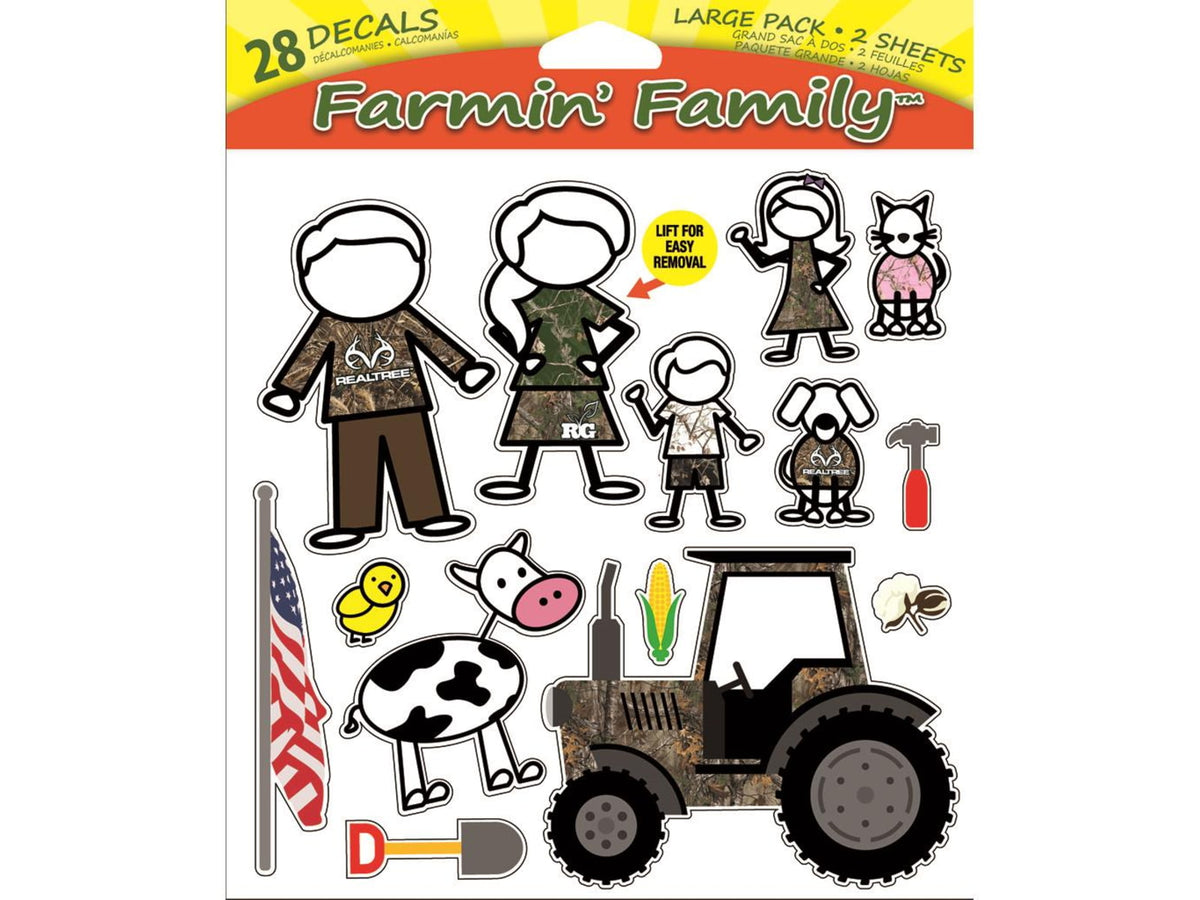 SEI Campin Family Decal Realtree Xtra 28 pk. RT KFAM-LG