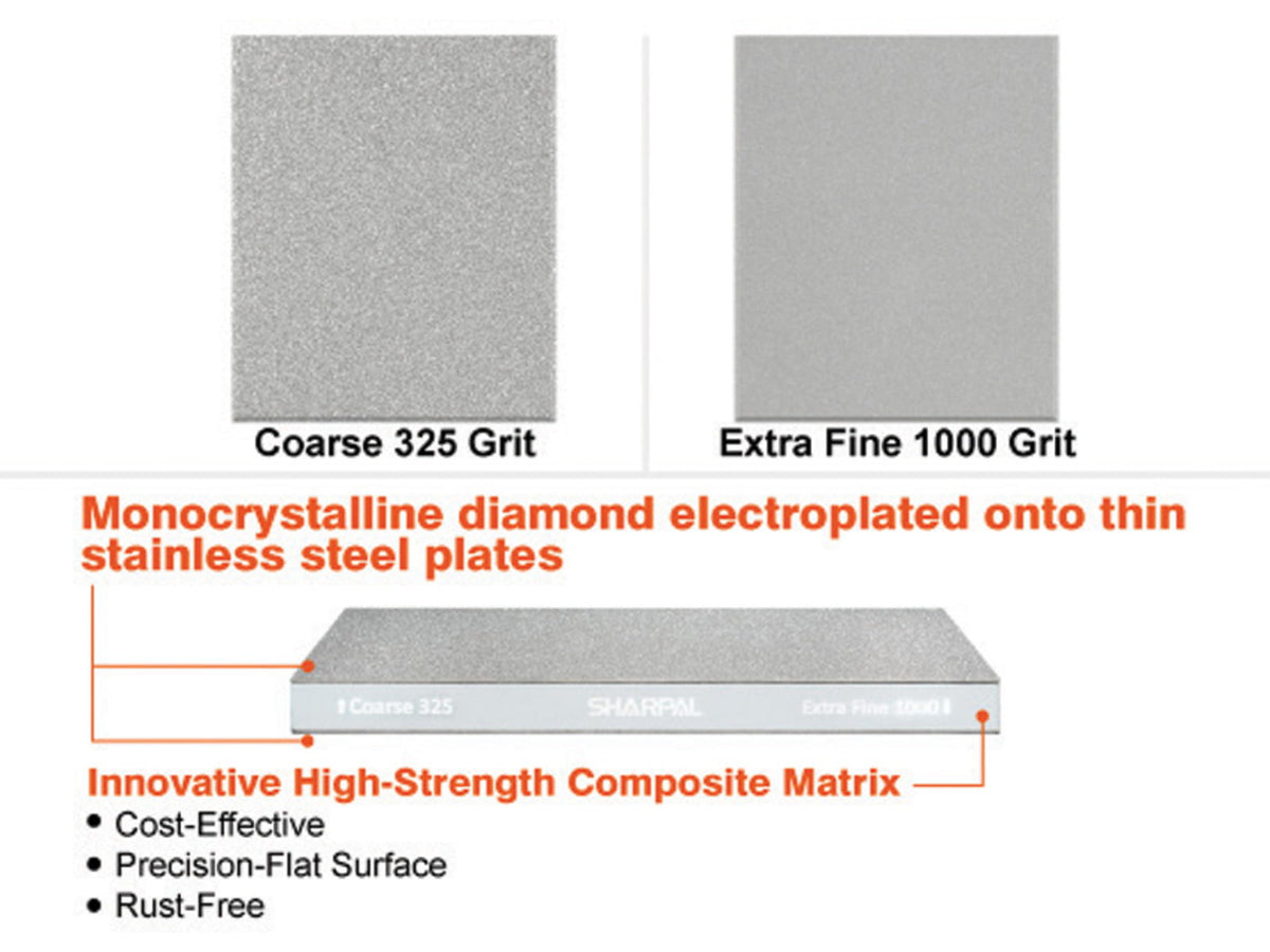 Sharpal Dual-Grit Diamond Stone SHP168H