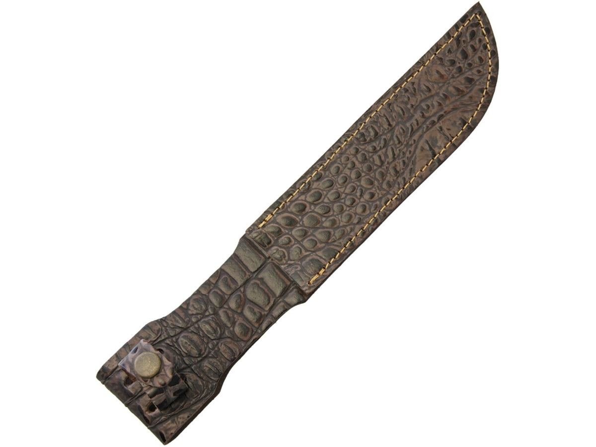 Sheath Fixed Blade Sheath Croc Fits Up To 7in Fixed Blade Knife Crocodile Pattern Leather Construction SH1195