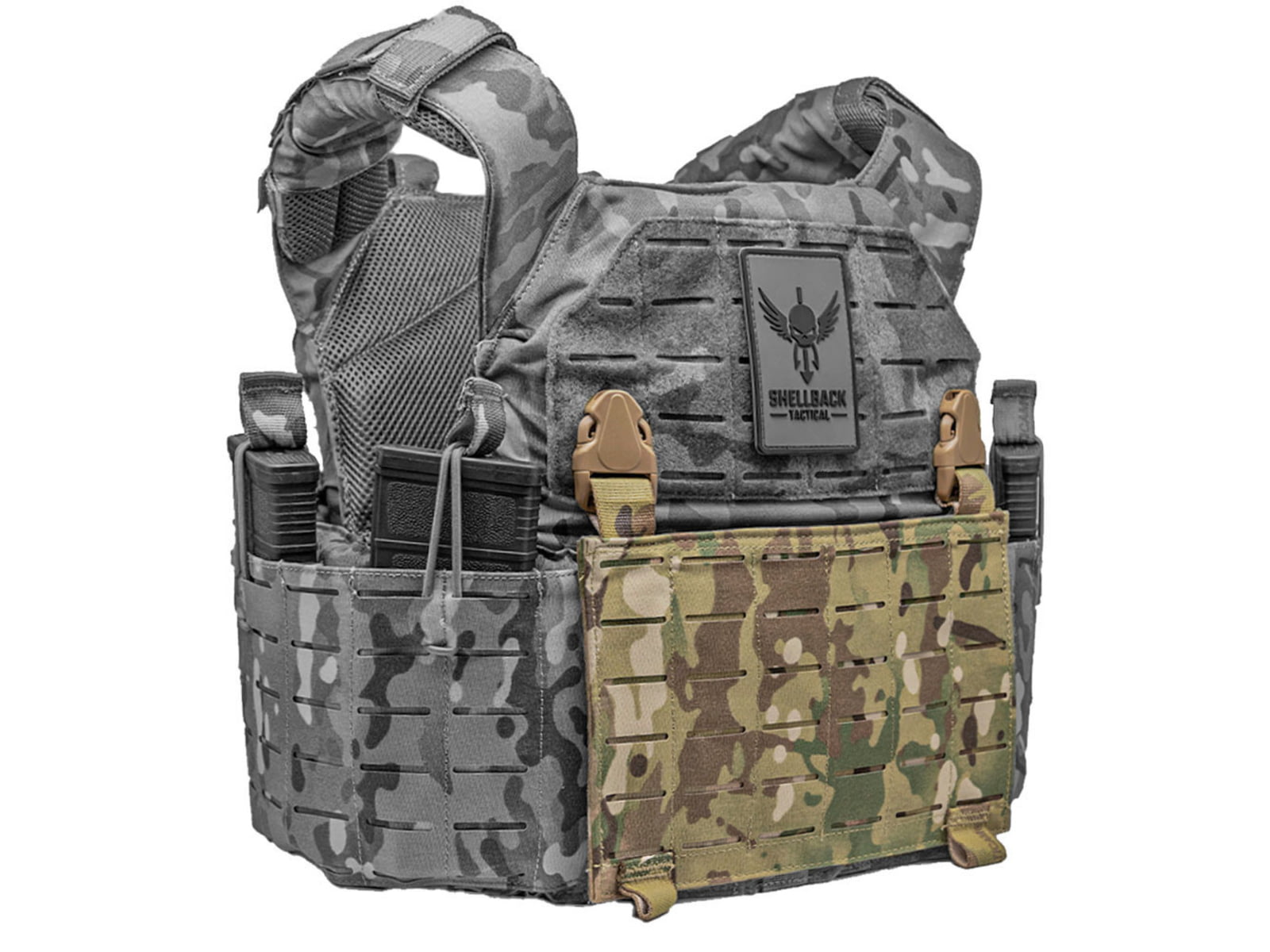 Shellback Tactical Laser Cut Molle Clip Placard 2.0 Multicam One Size