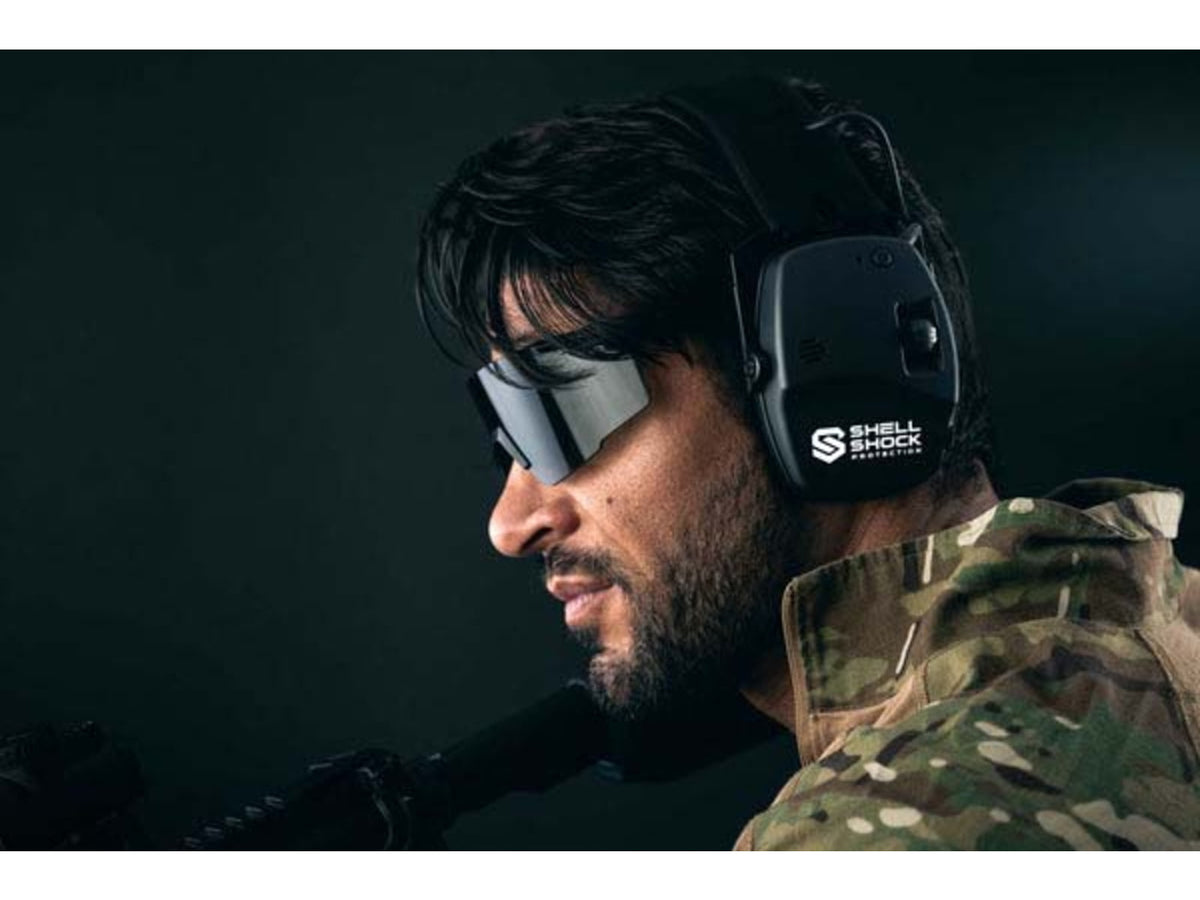 Shellshock Protection EXO PRO Bluetooth Protective Ear Muffs 21 db Pair of 1 Black EAR-EXO-BLUE