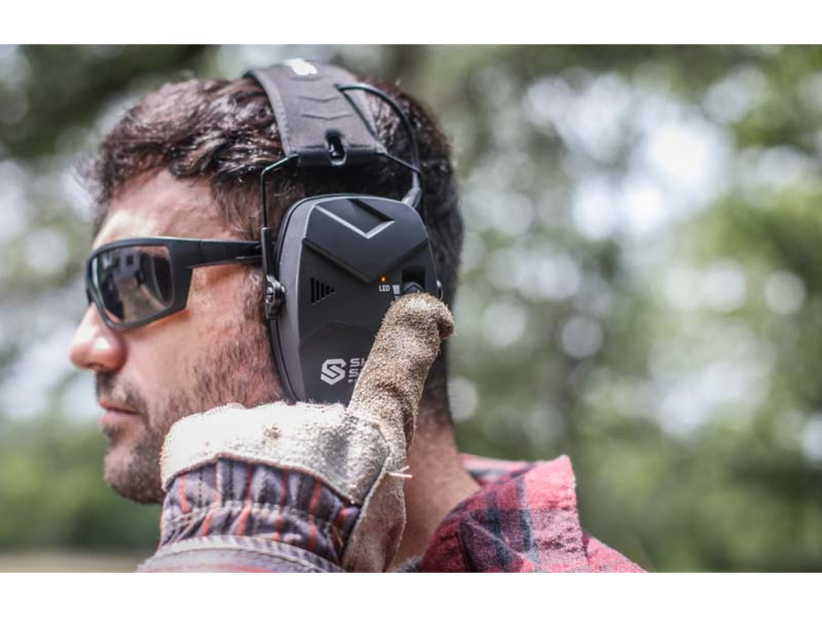 Shellshock Protection EXO Pro Elite Electronic Protective Ear Muffs 23 dB Pair of 1 Black EAR-EXO-PRO-ELITE