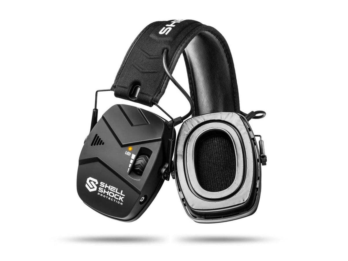 Shellshock Protection EXO Pro Elite Electronic Protective Ear Muffs 23 dB Pair of 1 Black EAR-EXO-PRO-ELITE