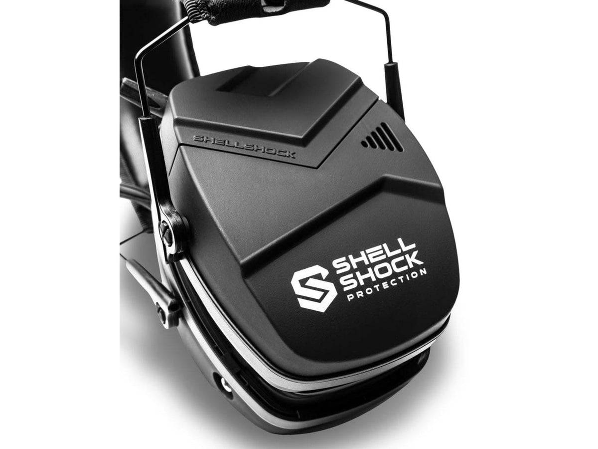 Shellshock Protection EXO Pro Elite Electronic Protective Ear Muffs 23 dB Pair of 1 Black EAR-EXO-PRO-ELITE