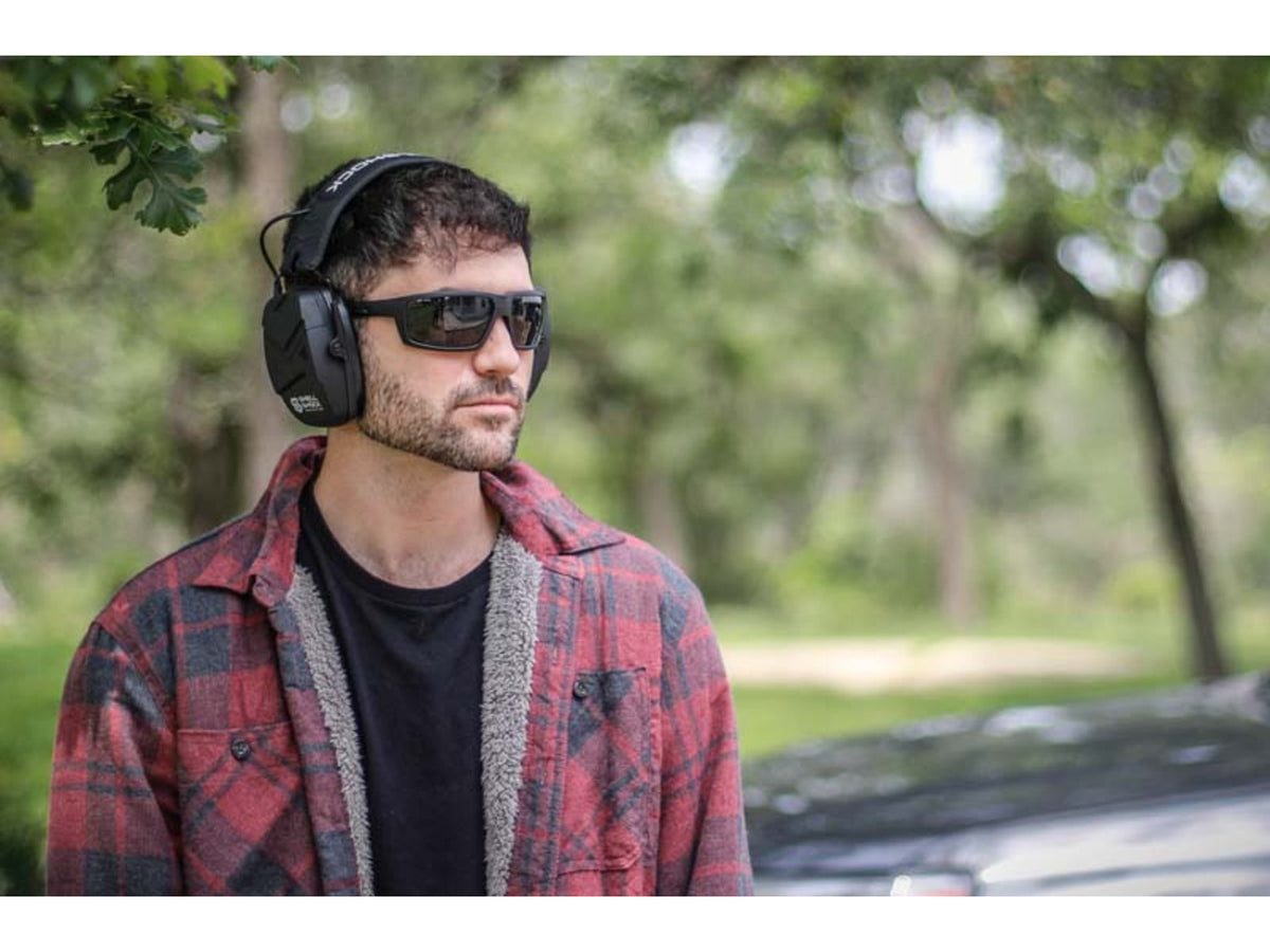 Shellshock Protection EXO Pro Elite Electronic Protective Ear Muffs 23 dB Pair of 1 Black EAR-EXO-PRO-ELITE