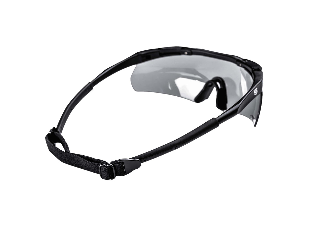 Shellshock Protection Eyes & Ears Combo Protective Ear Muffs 23dB Black EYE-EAR-COMBO-CLEAR