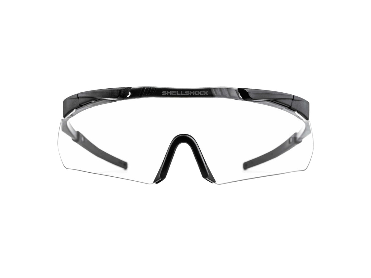 Shellshock Protection Eyes & Ears Combo Protective Ear Muffs 23dB Black EYE-EAR-COMBO-CLEAR