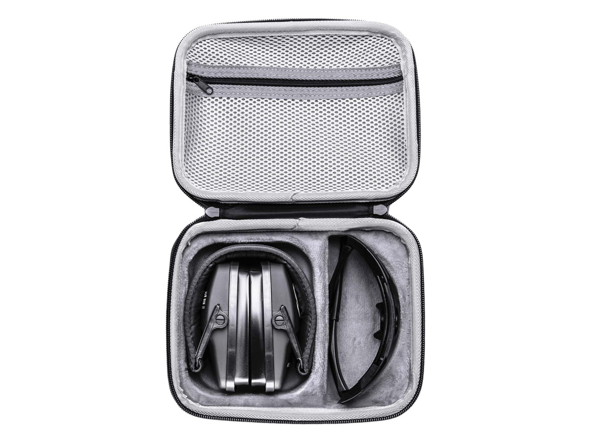 Shellshock Protection Premium Eye & Ear Combo Protective Ear Muffs 22 dB Black EYE-EAR-PREMIUM-SWITCH