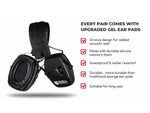 Shellshock Protection Premium Eye & Ear Combo Protective Ear Muffs 22 dB Black EYE-EAR-PREMIUM-SWITCH