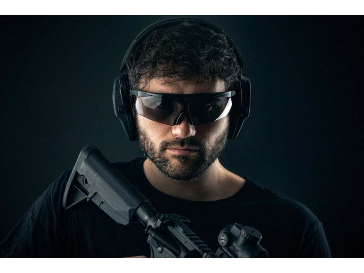 Shellshock Protection Switch Z87+ Ballistic Sunglasses - Changeable Lens Black EYE-SWITCH