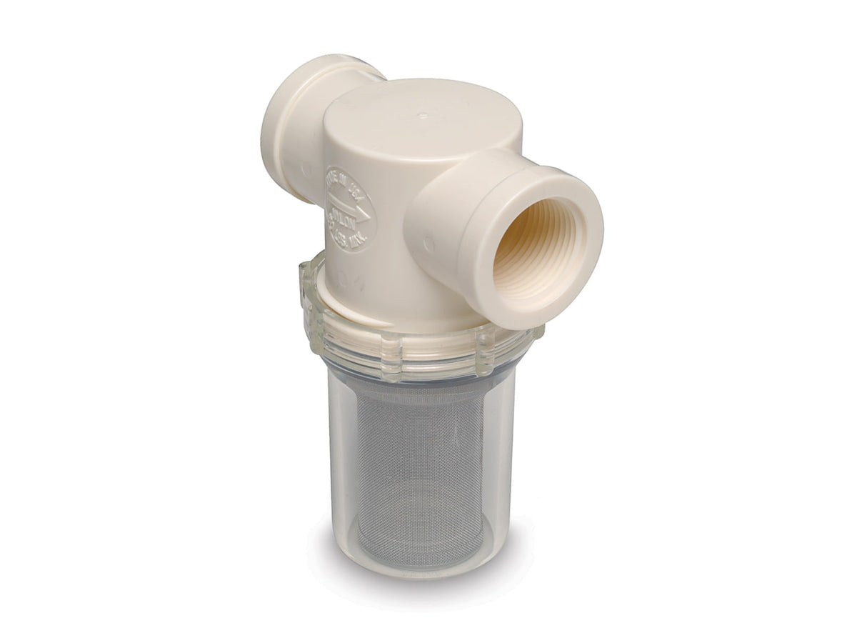 SHURFLO 1-1/4" Raw Water Strainer w/Bracket & Fittings - 20 Mesh 253-401-01