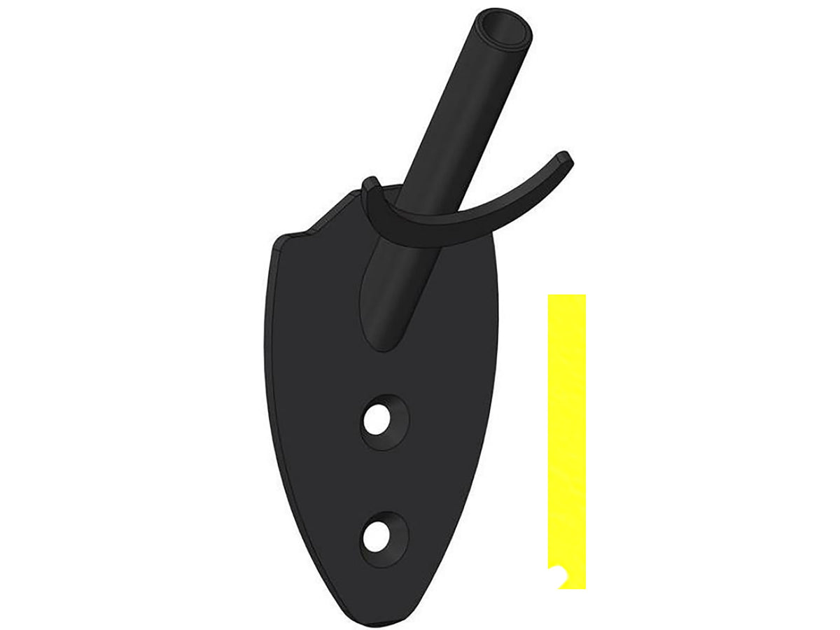 Skull Hooker Flush Wall Mount Black SKH-FWM-BLK