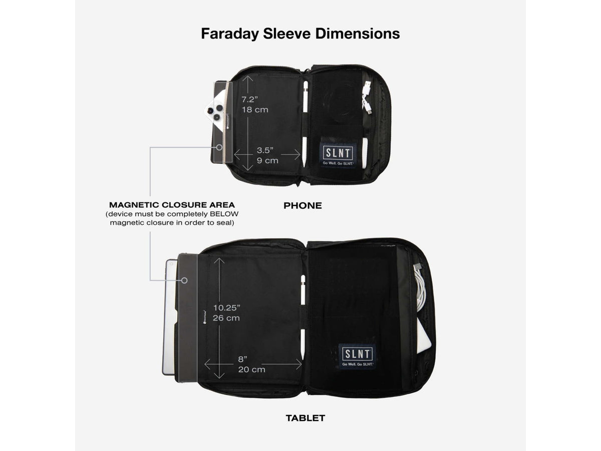 SLNT Essentials Faraday Tech Organizer Phone Black