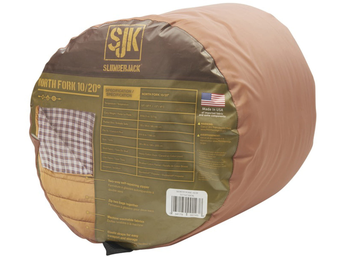 Slumberjack North Fork Sleeping Bag 10/20 Degrees Duck Long